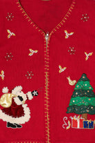 Vintage Red Traditions Santa Ugly Christmas Cardigan (2000s)