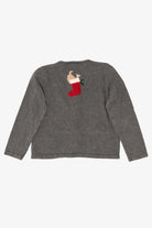 Vintage Gray Crazy Horse Dogs Ugly Christmas Cardigan (2000s)