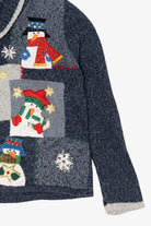 Vintage Blue Star Originals Snowmen Ugly Christmas Cardigan (2000s)