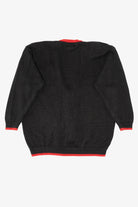 Vintage Black Cotton Collectables Santa Ugly Christmas Cardigan (1990s)