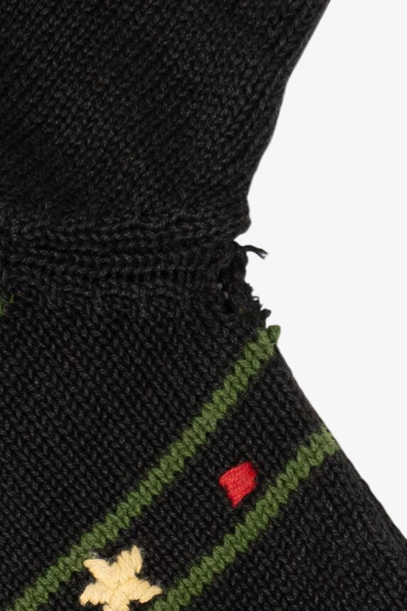 Vintage Black Cotton Collectables Santa Ugly Christmas Cardigan (1990s)