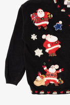 Vintage Black Tiara International Santa Ugly Christmas Cardigan (2000s)
