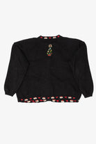 Vintage Black Tiara International Santa Ugly Christmas Cardigan (2000s)