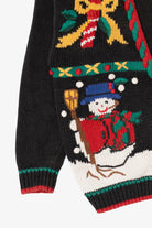 Vintage Black Rosanna Ugly Christmas Cardigan (1980s)