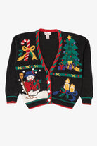 Vintage Black Rosanna Ugly Christmas Cardigan (1980s)