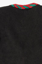 Vintage Black Rosanna Ugly Christmas Cardigan (1980s)