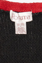 Vintage Black Rosanna Ugly Christmas Cardigan (1980s)