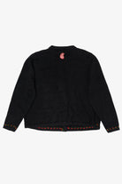 Vintage Black All Points Santa Ugly Christmas Cardigan (1990s)