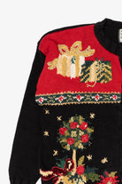 Vintage Black Private Collection Ugly Christmas Cardigan (1990s)