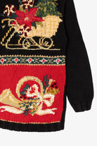 Vintage Black Private Collection Ugly Christmas Cardigan (1990s)