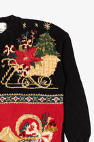 Vintage Black Private Collection Ugly Christmas Cardigan (1990s)