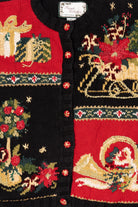 Vintage Black Private Collection Ugly Christmas Cardigan (1990s)