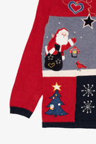 Vintage Red White Stag Ugly Christmas Cardigan (1990s)