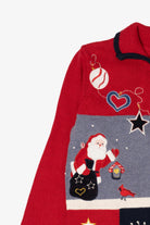 Vintage Red White Stag Ugly Christmas Cardigan (1990s)