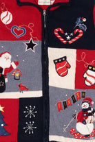 Vintage Red White Stag Ugly Christmas Cardigan (1990s)