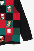 Vintage Black Victoria Jones Stockings Ugly Christmas Cardigan (1990s)