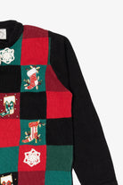 Vintage Black Victoria Jones Stockings Ugly Christmas Cardigan (1990s)
