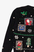 Vintage Black Erika Ugly Christmas Cardigan (1990s)