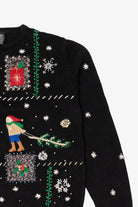 Vintage Black Erika Ugly Christmas Cardigan (1990s)
