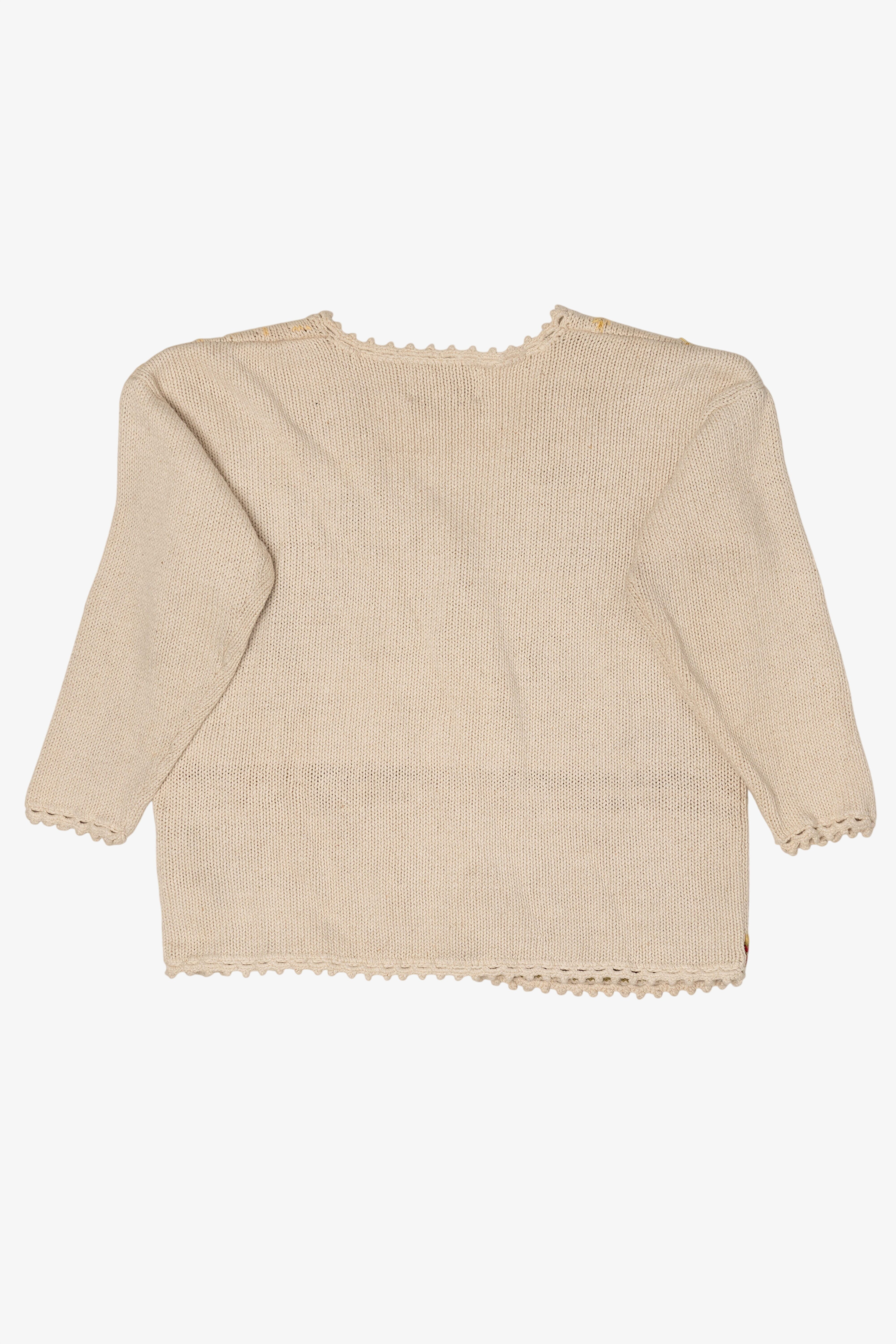 Vintage Ivory Tiara International Ugly Christmas Cardigan (1990s)