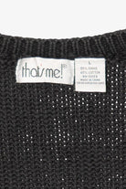 Vintage Black That's Me! Toys On A Train Ugly Christmas Cardigan (1990s)