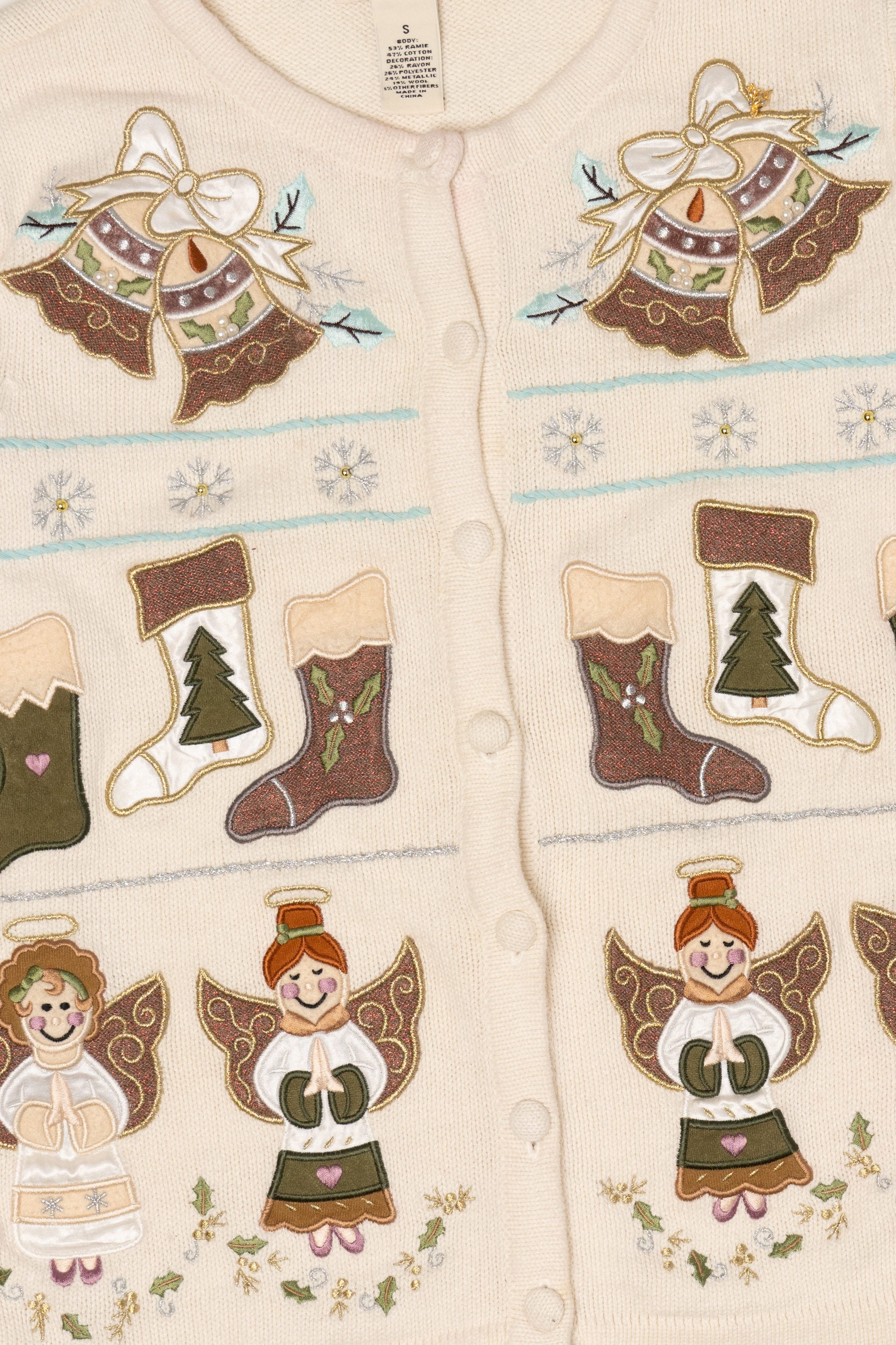 Vintage Bechamel Angels Ugly Christmas Cardigan (1990s)