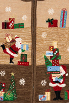 Vintage Brown Heirloom Collectibles Santa Ugly Christmas Cardigan (2000s)