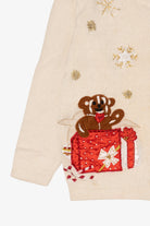 Vintage White In Resource Presents Ugly Christmas Cardigan (1990s)