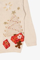 Vintage White In Resource Presents Ugly Christmas Cardigan (1990s)