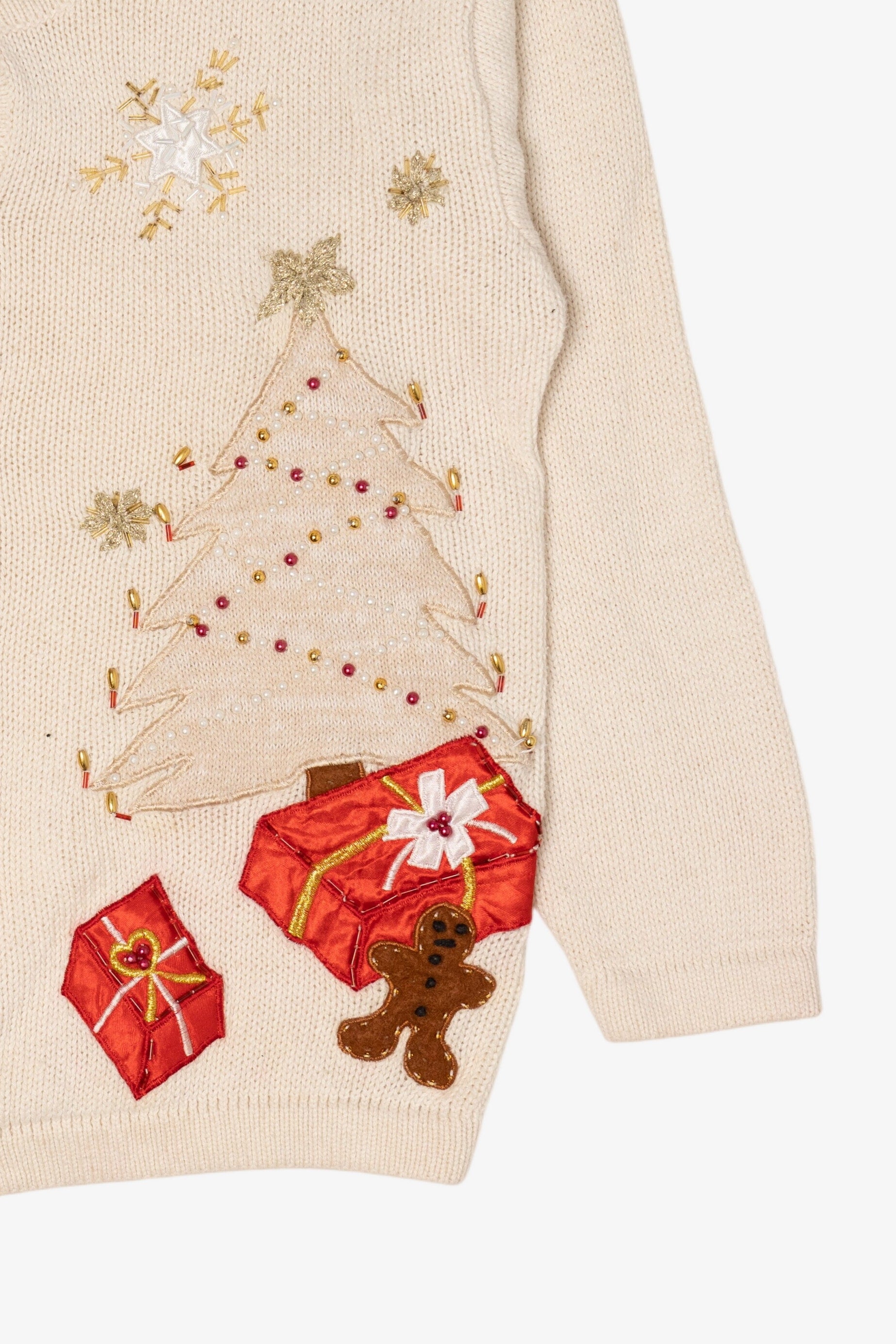 Vintage White In Resource Presents Ugly Christmas Cardigan (1990s)