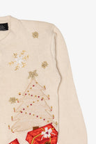 Vintage White In Resource Presents Ugly Christmas Cardigan (1990s)