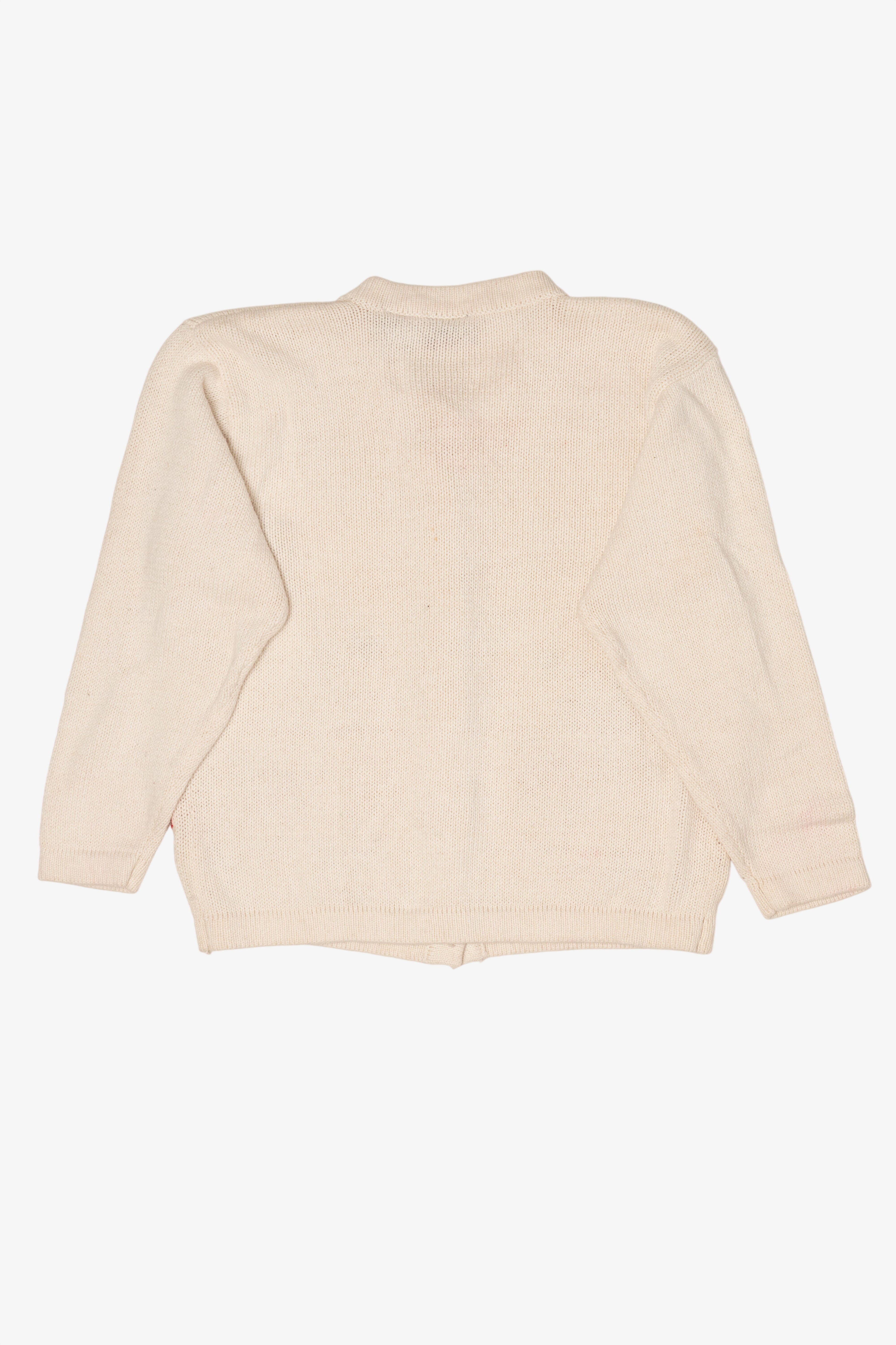 Vintage White In Resource Presents Ugly Christmas Cardigan (1990s)