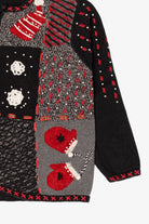 Vintage Gray Designers Originals Studio Dogs Christmas Cardigan (1990s)