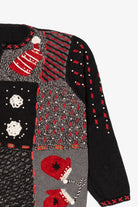 Vintage Gray Designers Originals Studio Dogs Christmas Cardigan (1990s)