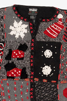 Vintage Gray Designers Originals Studio Dogs Christmas Cardigan (1990s)