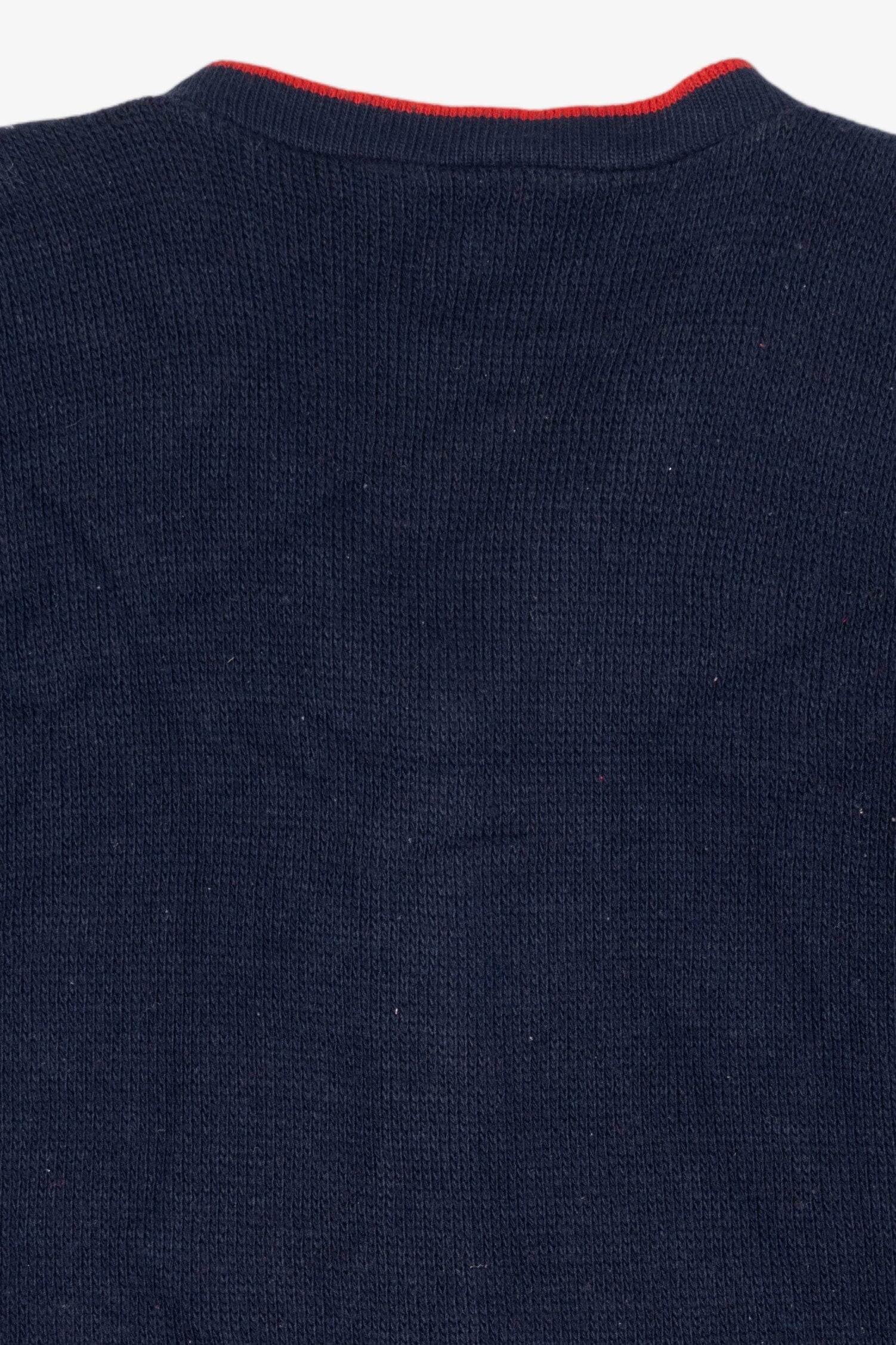 Vintage Navy Blue Nutcracker Bears Ugly Christmas Cardigan (1980s)