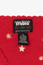Vintage Red Designers Originals Studio Santa Placing Presents Ugly Christmas Cardigan (1990s)