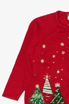 Vintage Red Tiara International Trees Ugly Christmas Cardigan (2000s)