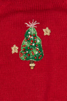Vintage Red Tiara International Trees Ugly Christmas Cardigan (2000s)