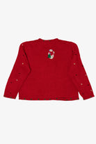 Vintage Red Designers Originals Studio Snowmen Christmas Cardigan (1990s)