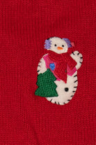 Vintage Red Designers Originals Studio Snowmen Christmas Cardigan (1990s)