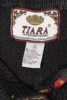 Vintage Black Tiara International Presents Ugly Christmas Cardigan (1990s)