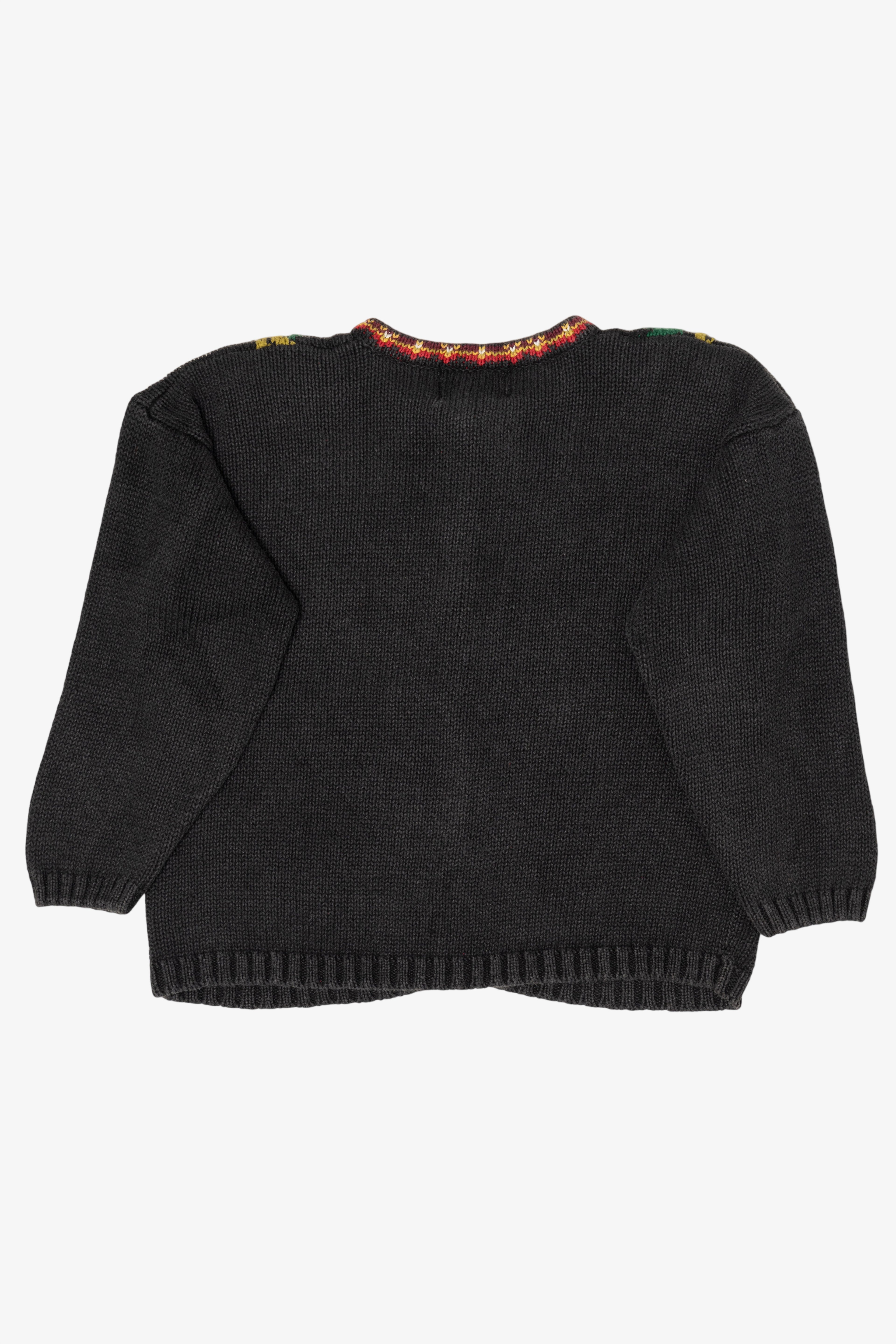 Vintage Black Tiara International Presents Ugly Christmas Cardigan (1990s)