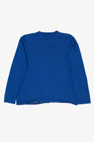 Vintage Y2k Lightweight Blue Designers Originals Santa Ugly Christmas Cardigan (2000s)