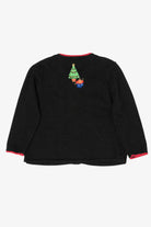 Vintage Black Tiara International Santa With Presents Ugly Christmas Cardigan (2000s)