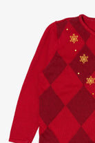 Vintage Red Classic Elements Santa Ugly Christmas Cardigan (1990s)
