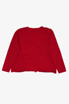 Vintage Red Classic Elements Santa Ugly Christmas Cardigan (1990s)