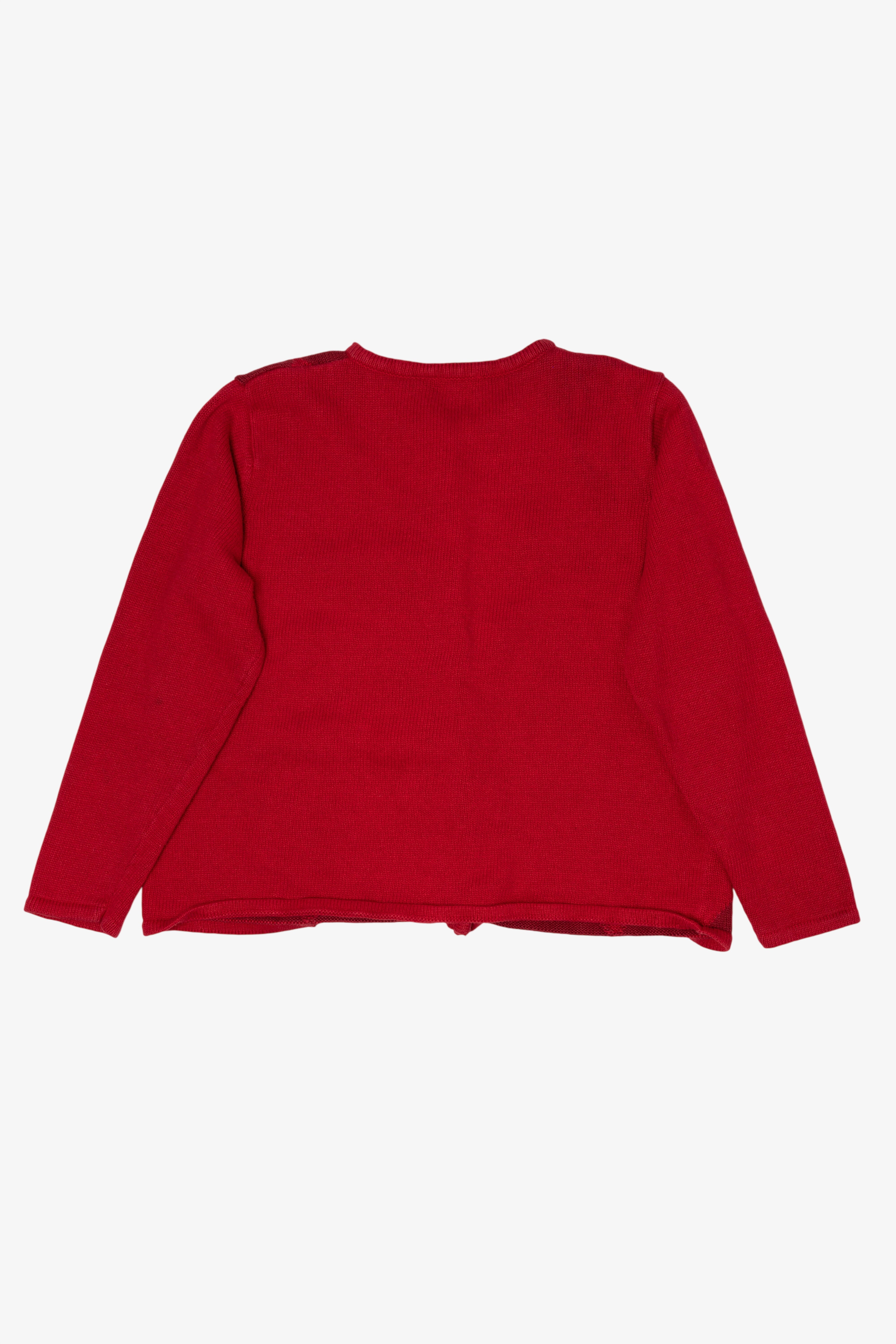 Vintage Red Classic Elements Santa Ugly Christmas Cardigan (1990s)