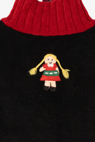 Vintage Black Karen Scott Santa With Presents Ugly Christmas Cardigan (1990s)