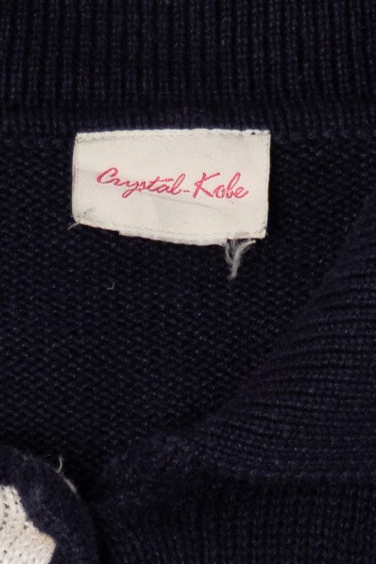 Vintage Black Crystal Kobe Snowmen Ugly Christmas Cardigan (1990s)